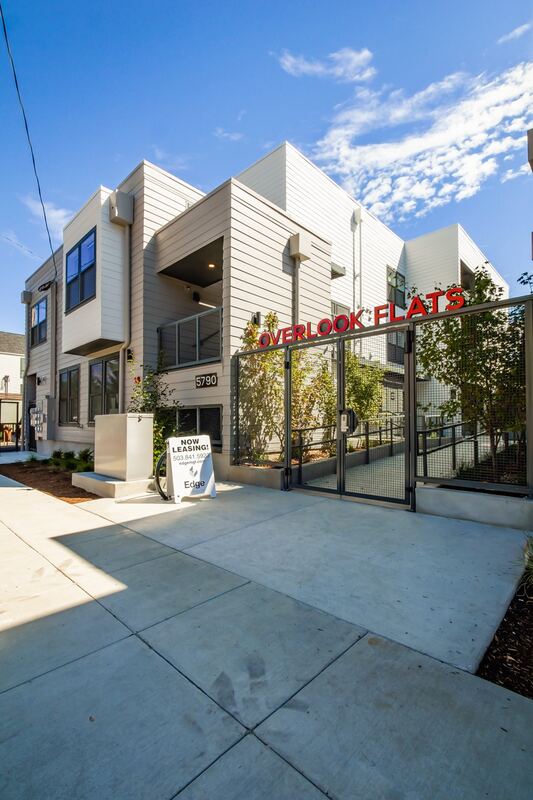 Gated entry at 5790 N Greeley Ave