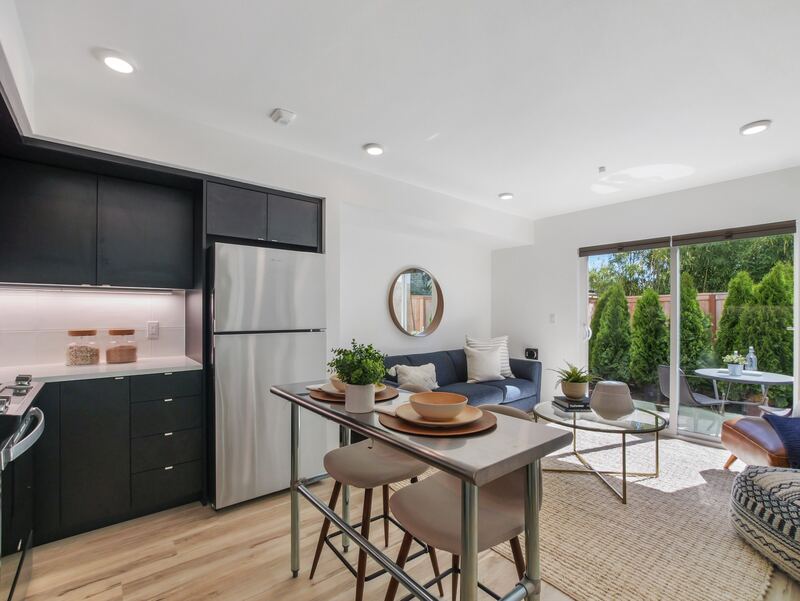 Kitchen and living area